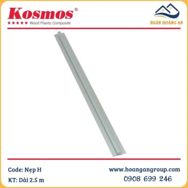 Nẹp Nhôm H Nối màu Bạc tấm ốp PVC giả đá - Hanawood