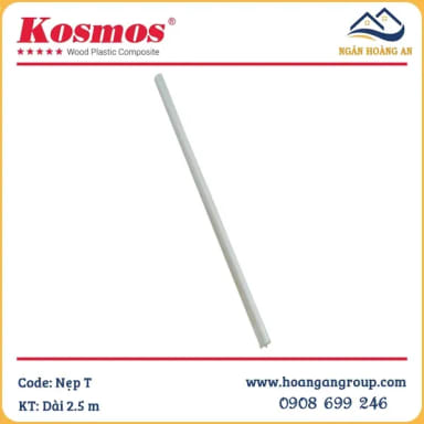 Nẹp Nhôm T Nối màu Bạc tấm ốp PVC giả đá - Hanawood