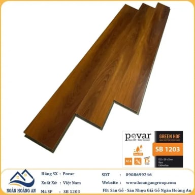 Sàn Gỗ Công Nghiệp Giá Rẻ Povar SB1203 Dày 12mm - Hanawood