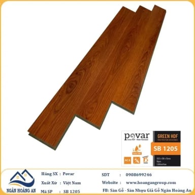 Sàn Gỗ Công Nghiệp Giá Rẻ Povar SB1205 Dày 12mm - Hanawood