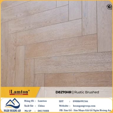 Sàn Gỗ Công Nghiệp Lamton Xương Cá D8270HR 12mm - Hanawood