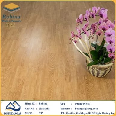 Sàn Gỗ Công Nghiệp Robina O35 8mm Bản Lớn - Hanawood