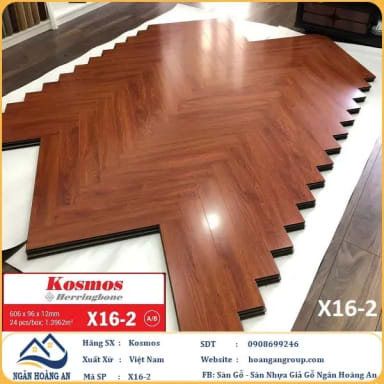 Sàn Gỗ Xương Cá Kosmos X16-2 12mm - Hanawood