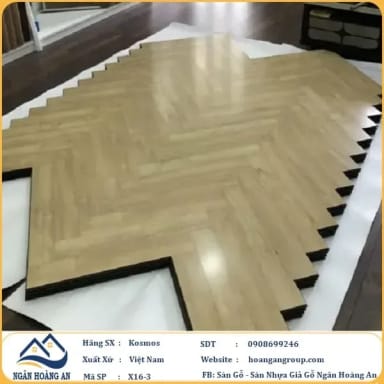 Sàn Gỗ Xương Cá Kosmos X16-3 12mm - Hanawood