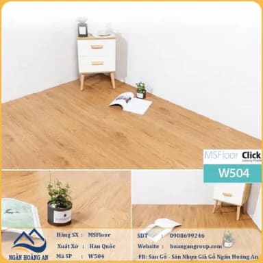 Sàn Nhựa Giả Gỗ Bóc Dán MsFloor W504 - Hanawood
