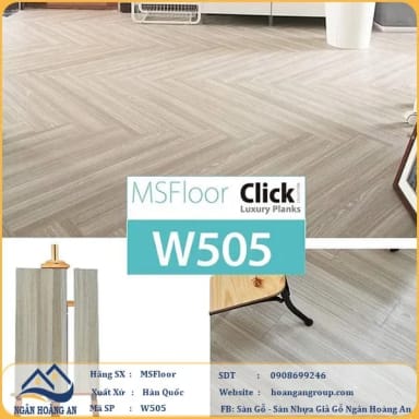 Sàn Nhựa Giả Gỗ Bóc Dán MsFloor W505 - Hanawood