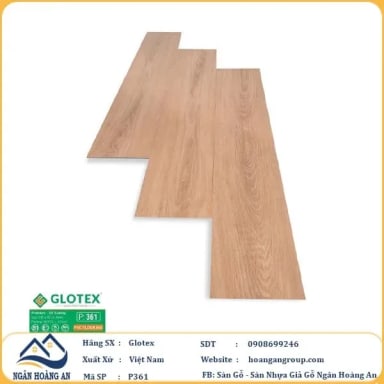 Sàn Nhựa Giả Gỗ Dán Keo Glotex P361 - Hanawood