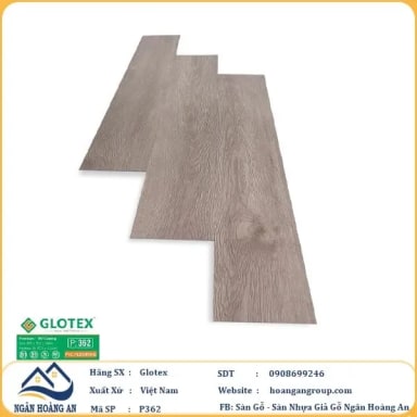 Sàn Nhựa Giả Gỗ Dán Keo Glotex P362 - Hanawood