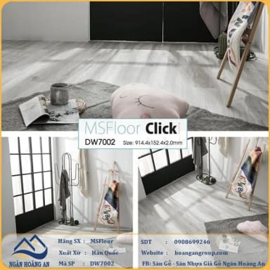 Sàn Nhựa Giả Gỗ Dán Keo MsFloor DW7002 - Hanawood