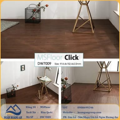 Sàn Nhựa Giả Gỗ Dán Keo MsFloor DW7009 - Hanawood