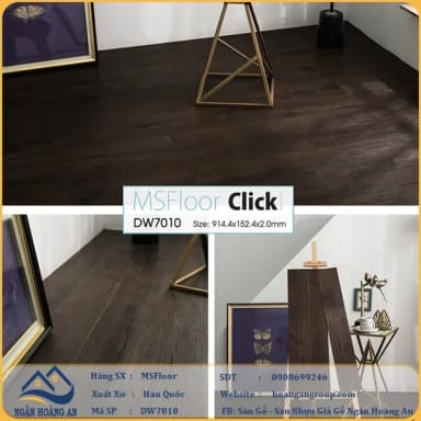 Sàn Nhựa Giả Gỗ Dán Keo MsFloor DW7010 - Hanawood