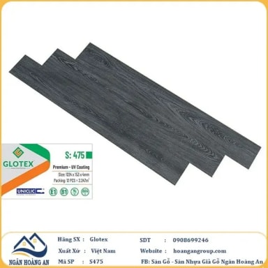 Sàn Nhựa Giả Gỗ Hèm Khóa Glotex 475 - Hanawood