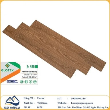 Sàn Nhựa Giả Gỗ Hèm Khóa Glotex 479 - Hanawood