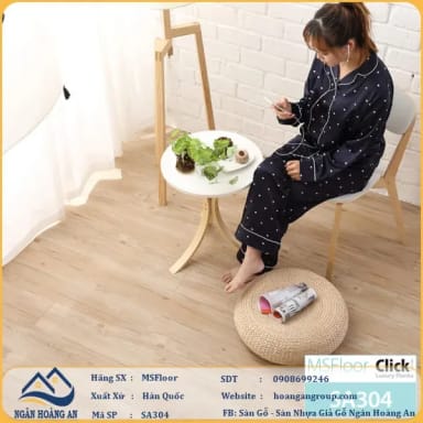 Sàn Nhựa Giả Gỗ Tự Dán MsFloor 2mm SA304 - Hanawood