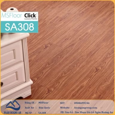 Sàn Nhựa Giả Gỗ Tự Dán MsFloor 2mm SA308 - Hanawood