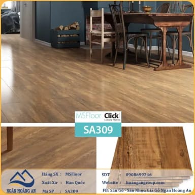 Sàn Nhựa Giả Gỗ Tự Dán MsFloor 2mm SA309 - Hanawood