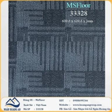 Sàn Nhựa Giả Vân Thảm Dán Keo MsFloor 33328 Dày 3mm - Hanawood