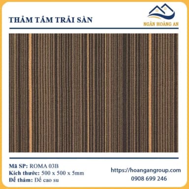 Thảm Tấm Trải Sàn Văn Phòng Roma 03B - Hanawood
