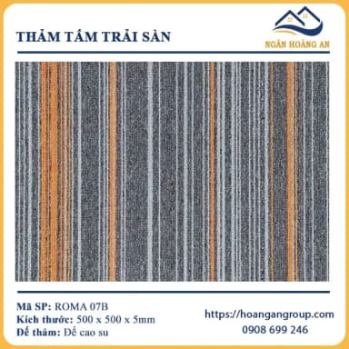 Thảm Tấm Trải Sàn Văn Phòng Roma 07B - Hanawood