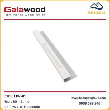 Nẹp Kết Thúc Nối cho Panel cách nhiệt màu Trắng 25 x 16 x 2900 mm - Hanawood