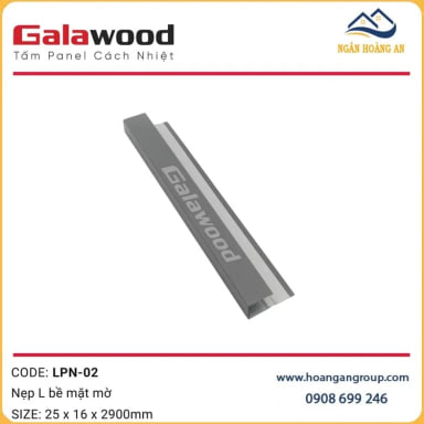 Nẹp Kết Thúc Nối cho Panel cách nhiệt màu Xám 25 x 16 x 2900 mm - Hanawood