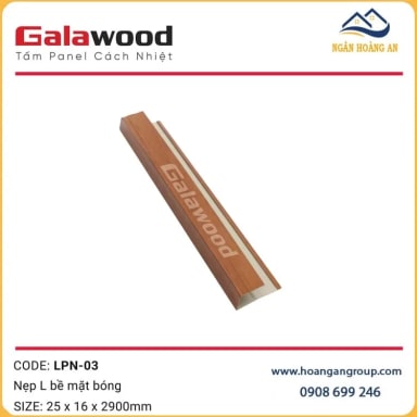 Nẹp Kết Thúc Nối cho Panel cách nhiệt màu Cánh Gián 25 x 16 x 2900 mm - Hanawood