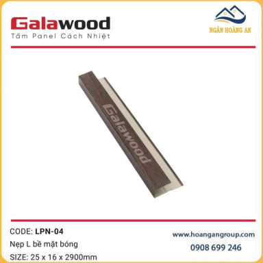 Nẹp Kết Thúc Nối cho Panel cách nhiệt màu Nâu Walnut 25 x 16 x 2900 mm - Hanawood