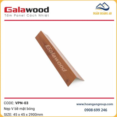 Nẹp V Trang Trí cho Panel cách nhiệt màu Cánh Gián 50 x 50 x 2900 mm - Hanawood