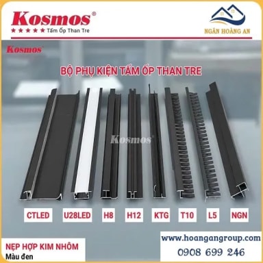 Phụ Kiện Nẹp Nhôm Tấm Ốp Than Tre Kosmos Màu Đen – Kosmos Việt Nam