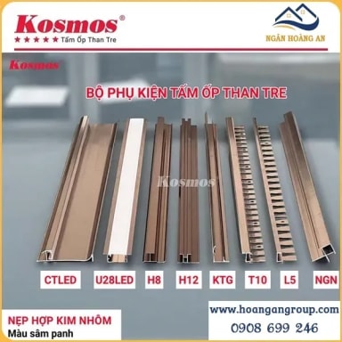 Phụ Kiện Nẹp Nhôm Tấm Ốp Than Tre Kosmos Màu Sam Banh – Kosmos Việt Nam