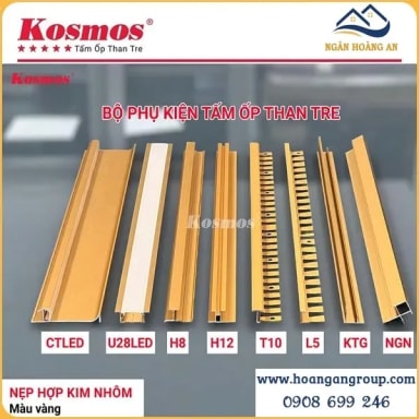 Phụ Kiện Nẹp Nhôm Tấm Ốp Than Tre Kosmos Màu Vàng – Kosmos Việt Nam