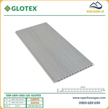 Sàn Chịu Lực Tầng Lửng Glotex 4LBF04 Vân Xám Nhạt 4M - Hanawood