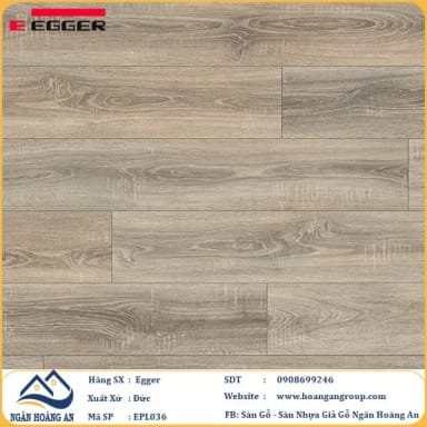Sàn Gỗ Công Nghiệp Egger Aqua 12mm EPL036 - Hanawood