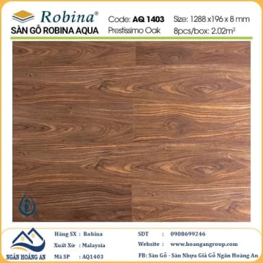 Sàn Gỗ Công Nghiệp Robina Aqua 8mm AQ1403 - Hanawood