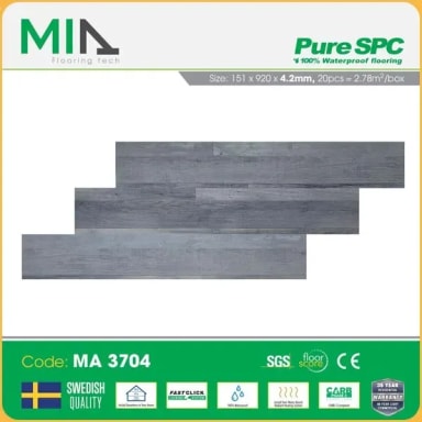 Sàn Nhựa Hèm Khóa MIA Giả Vân Gỗ MA 3704 Dày 4.2mm - Hanawood