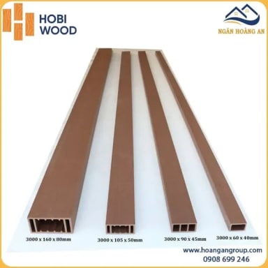 Thanh Lam Hộp Gỗ Nhựa Ngoài Trời Hobi Wood Oka Brown - Hanawood