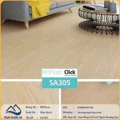 Sàn Nhựa Giả Gỗ Tự Dán MsFloor 2mm SA305 - Hanawood