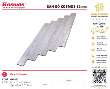 Lót Sàn Gỗ Kosmos KB1892 12mm Chống Mài Mòn AC4 Bền Đẹp