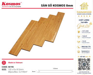 Lót Sàn Gỗ Kosmos M190 8mm Giá Rẻ Chất Lượng Cao Cấp