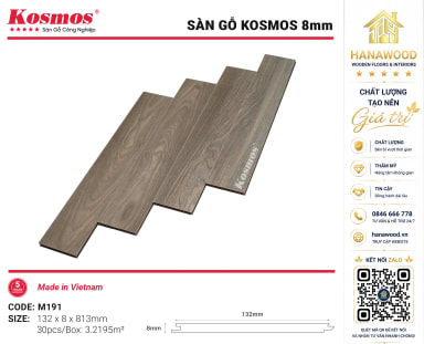 Lót Sàn Gỗ Kosmos M191 8mm Bề Mặt Sần Chống Trơn Trượt