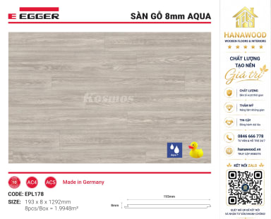 Lót Sàn Gỗ Egger EPL178 8mm bề mặt chống trơn an toàn