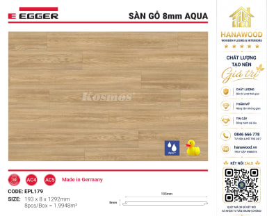 Lót Sàn Gỗ Egger EPL179 8mm màu vàng nga tinh tế hiện đại