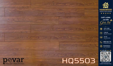 Lót Sàn Gỗ Povar HQ5503 8mm không gian nội thất tối giản hiện đại