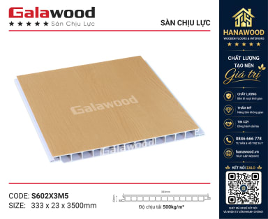 Sàn Nhựa Chịu Lực Galawood S602X3M5 lót gác xép chịu lực chống nước mối mọt