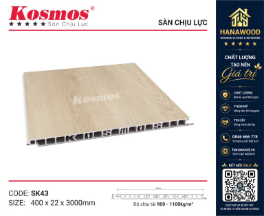 Tấm Sàn Nhựa Chịu Lực PVC Kosmos SK43X3M chống ồn cách âm gác xép tốt