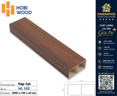 Lam Hộp Giả Gỗ Trang Trí Cầu Thang Hobiwood HC102 Kích Thước 50x100mm chống mối mọt không cong vênh