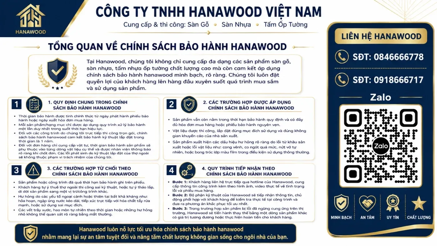 Tổng Quan Về Chính Sách Bảo Hành Hanawood