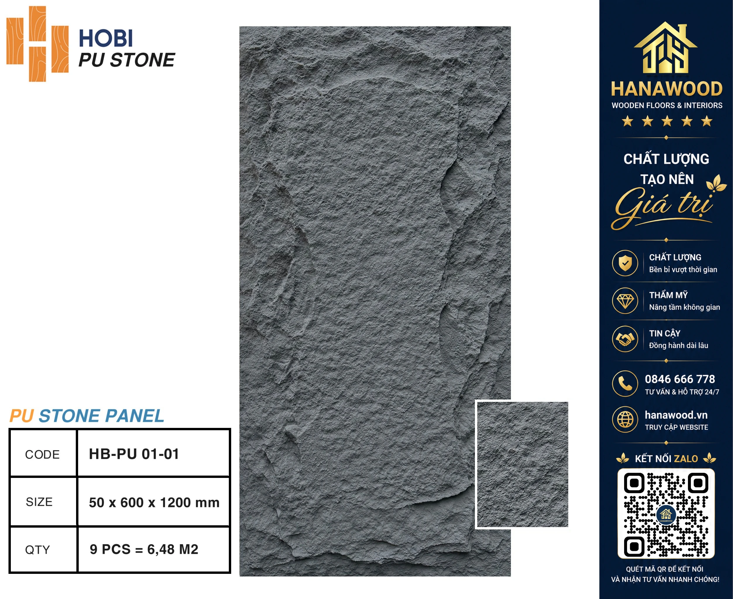 Tấm Ốp PU Giả Đá Hobiwood HB-PU01-01 – Tấm Ốp PU Giả Đá Ngoài Trời: Đặc Điểm, Giá Cả Và Kinh Nghiệm Chọn Mua