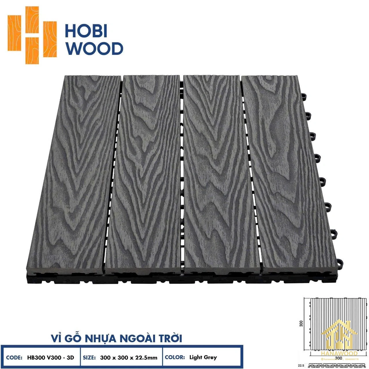 Góc chill vỉ nhựa gỗ Hobiwood cho chung cư quận 9