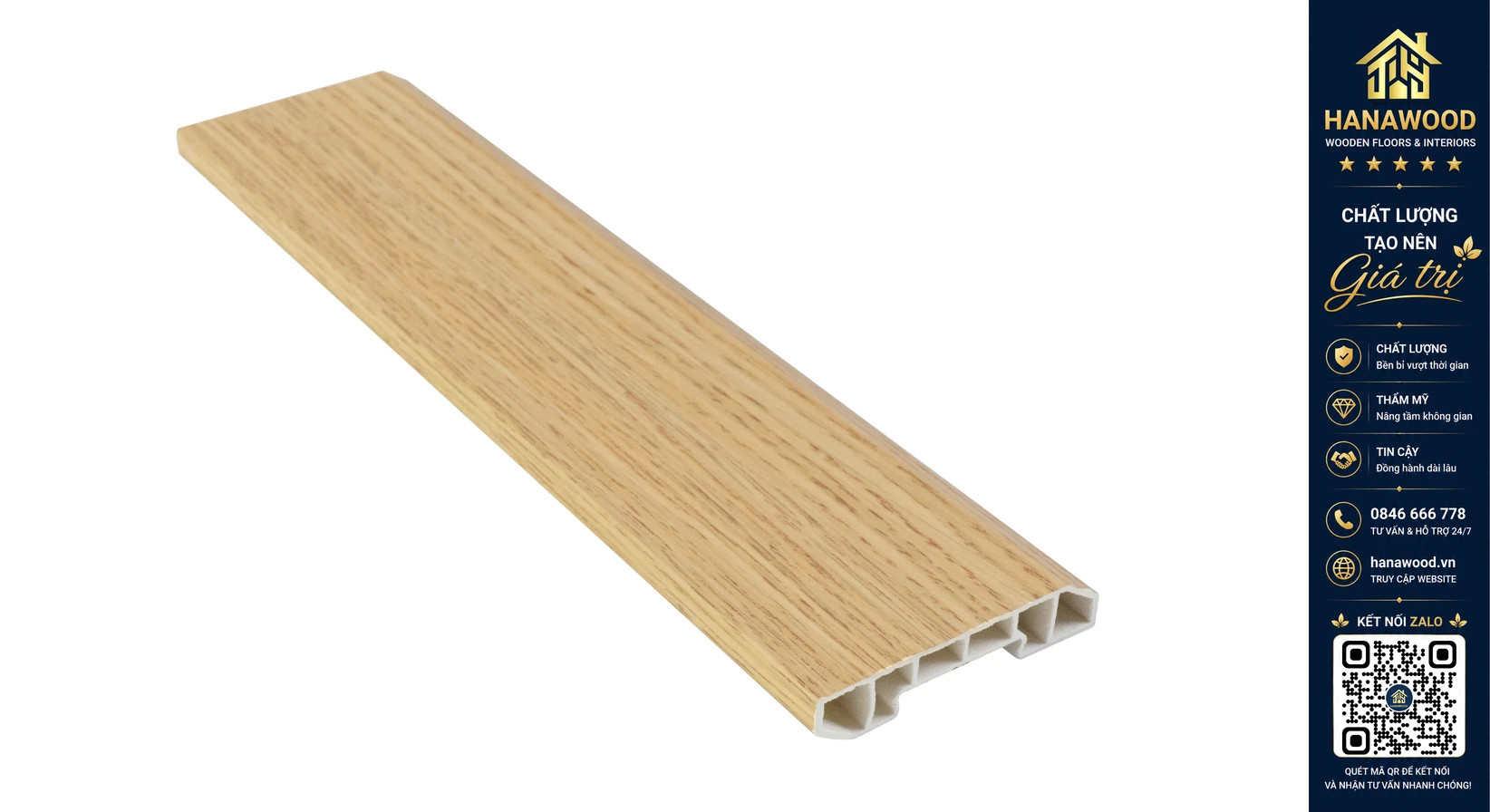 Phào Chỉ Len Chân Tường Lam Sóng Nano Kosmos LT75-001